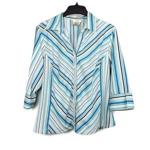 Fred David Button Down Long Sleeve Top